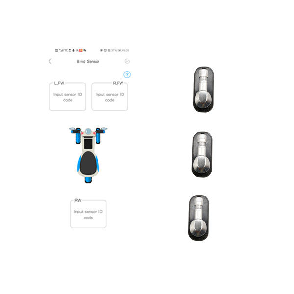 Voorzijde 3 Wheeler Tire Pressure Sensor 120 de Fiets TPMS van Psi BLE voor Fietsen